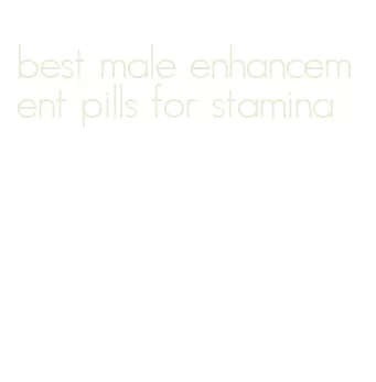 best male enhancement pills for stamina