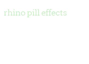 rhino pill effects