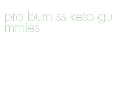pro burn ss keto gummies