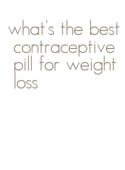 what's the best contraceptive pill for weight loss
