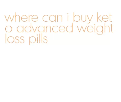 where can i buy keto advanced weight loss pills