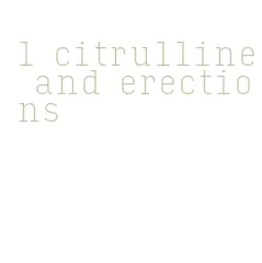 l citrulline and erections