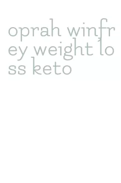 oprah winfrey weight loss keto