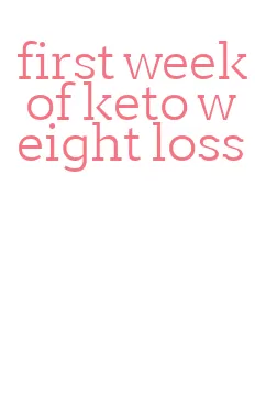 first week of keto weight loss