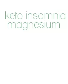 keto insomnia magnesium
