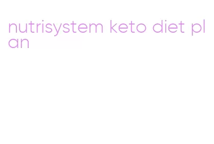 nutrisystem keto diet plan