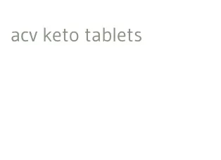 acv keto tablets