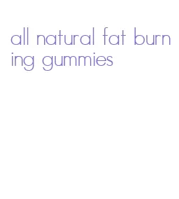 all natural fat burning gummies