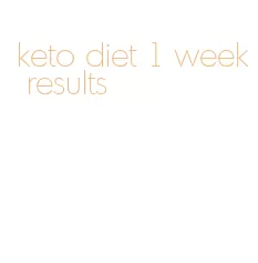 keto diet 1 week results