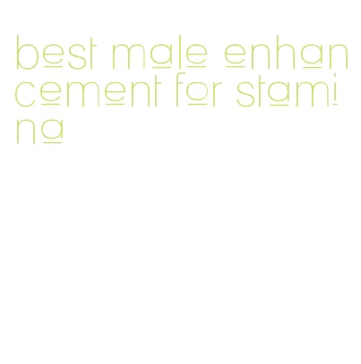 best male enhancement for stamina