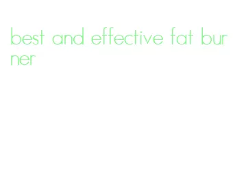 best and effective fat burner