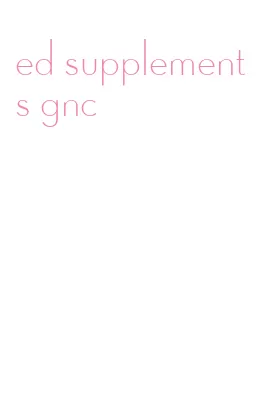 ed supplements gnc