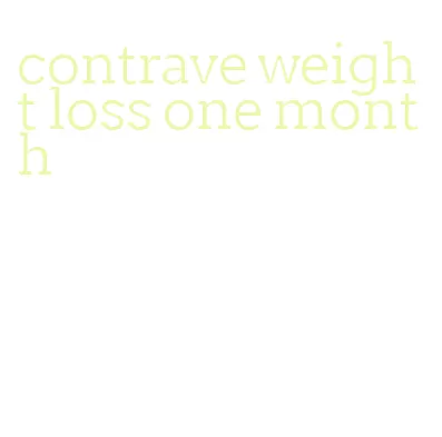 contrave weight loss one month