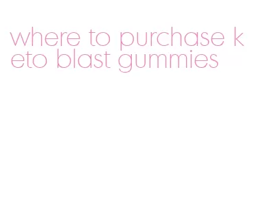 where to purchase keto blast gummies