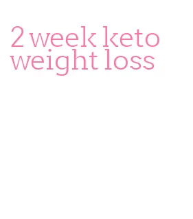2 week keto weight loss