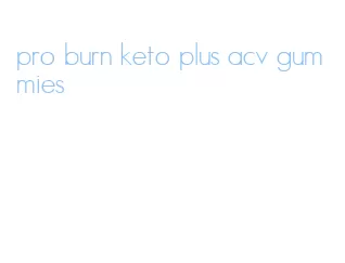 pro burn keto plus acv gummies