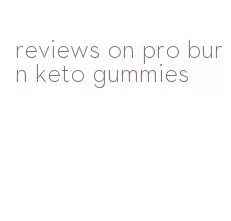 reviews on pro burn keto gummies