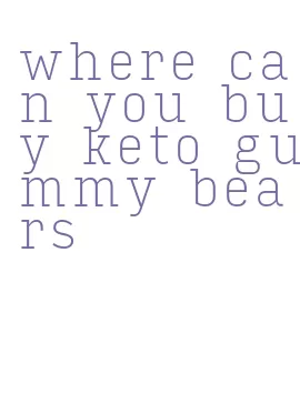 where can you buy keto gummy bears