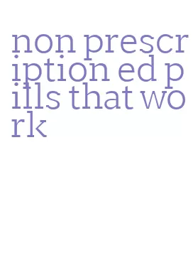 non prescription ed pills that work