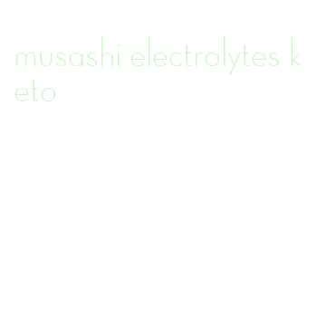 musashi electrolytes keto