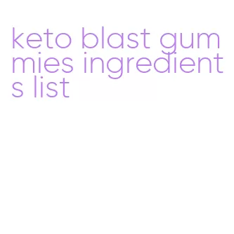 keto blast gummies ingredients list