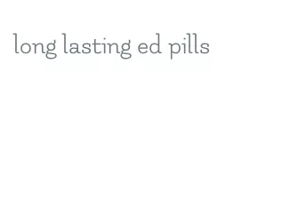 long lasting ed pills