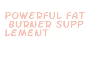 powerful fat burner supplement