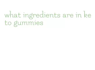 what ingredients are in keto gummies