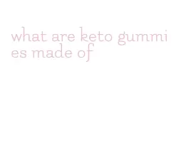 what are keto gummies made of