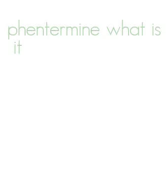phentermine what is it