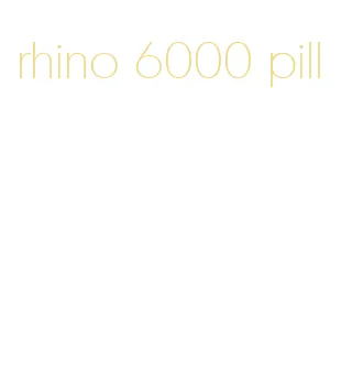 rhino 6000 pill