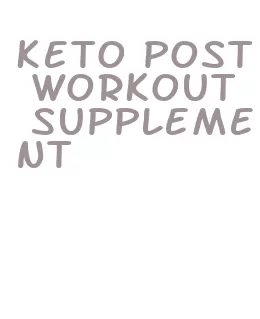 keto post workout supplement