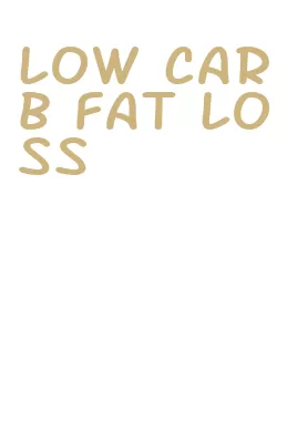 low carb fat loss