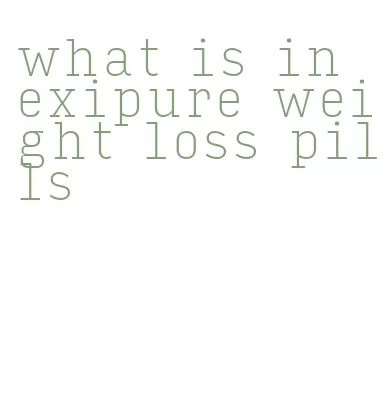 what is in exipure weight loss pills