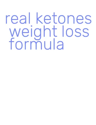 real ketones weight loss formula