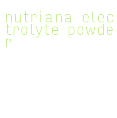 nutriana electrolyte powder