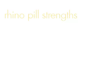rhino pill strengths
