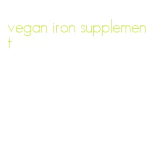 vegan iron supplement