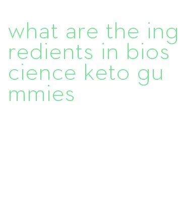 what are the ingredients in bioscience keto gummies