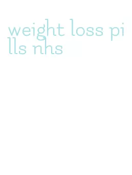 weight loss pills nhs