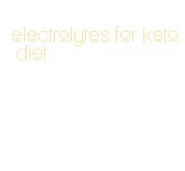 electrolytes for keto diet
