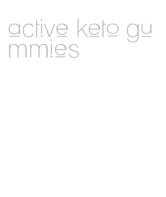 active keto gummies