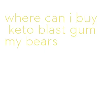 where can i buy keto blast gummy bears