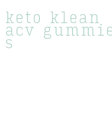 keto klean acv gummies