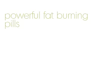 powerful fat burning pills