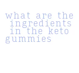 what are the ingredients in the keto gummies