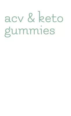 acv & keto gummies