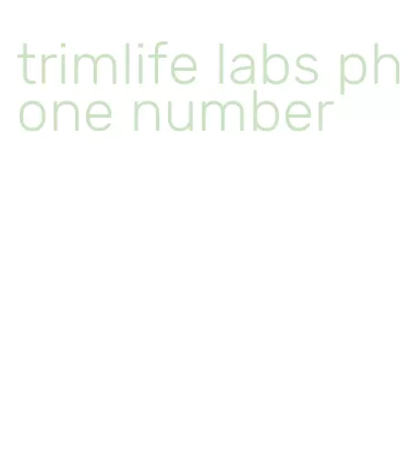 trimlife labs phone number