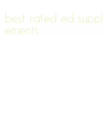 best rated ed supplements