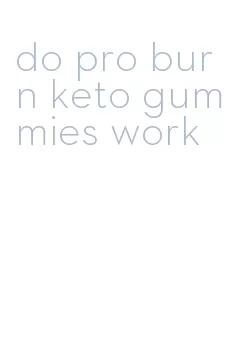 do pro burn keto gummies work